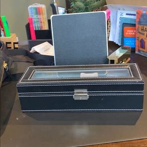 Watch Storage Box for six watches Black
